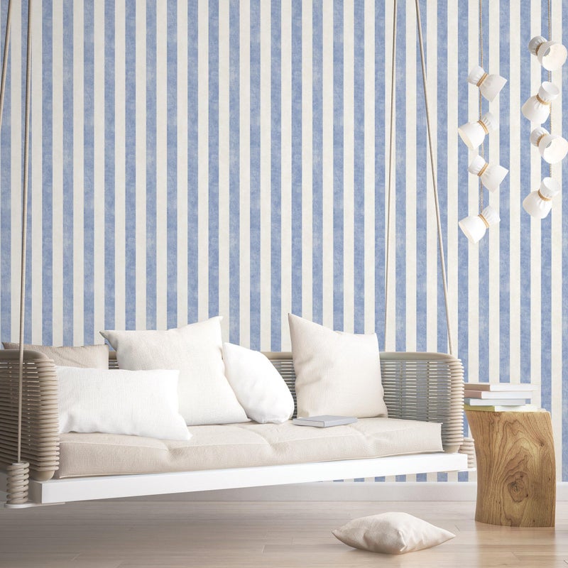 Norwall Stripe with Texture Wallpaper - Image 2